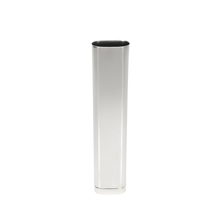 Enkelvegget røykrør oval Mono L 1000 100х200. 304. 0,5