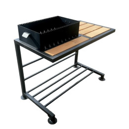 Klassische Kohlenpfanne mit Tisch 120x60x85