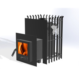 Kiuas Etna 12 PRO 4mm lasiovella