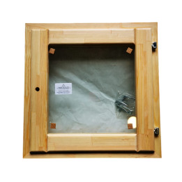 Ikkuna 500 x 500 mm lasipaketteja, havupuuta