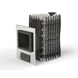 Pirts krāsns Hotrock GRID ar iekšējo akmeņu krātuvi 20m3