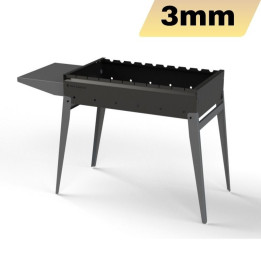 Hopfällbar grill Classic 600 med hyllplan (3 mm)