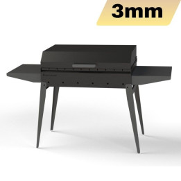 Sammenleggbar grill Classic 600 med 2 hyller og lokk (3 mm)